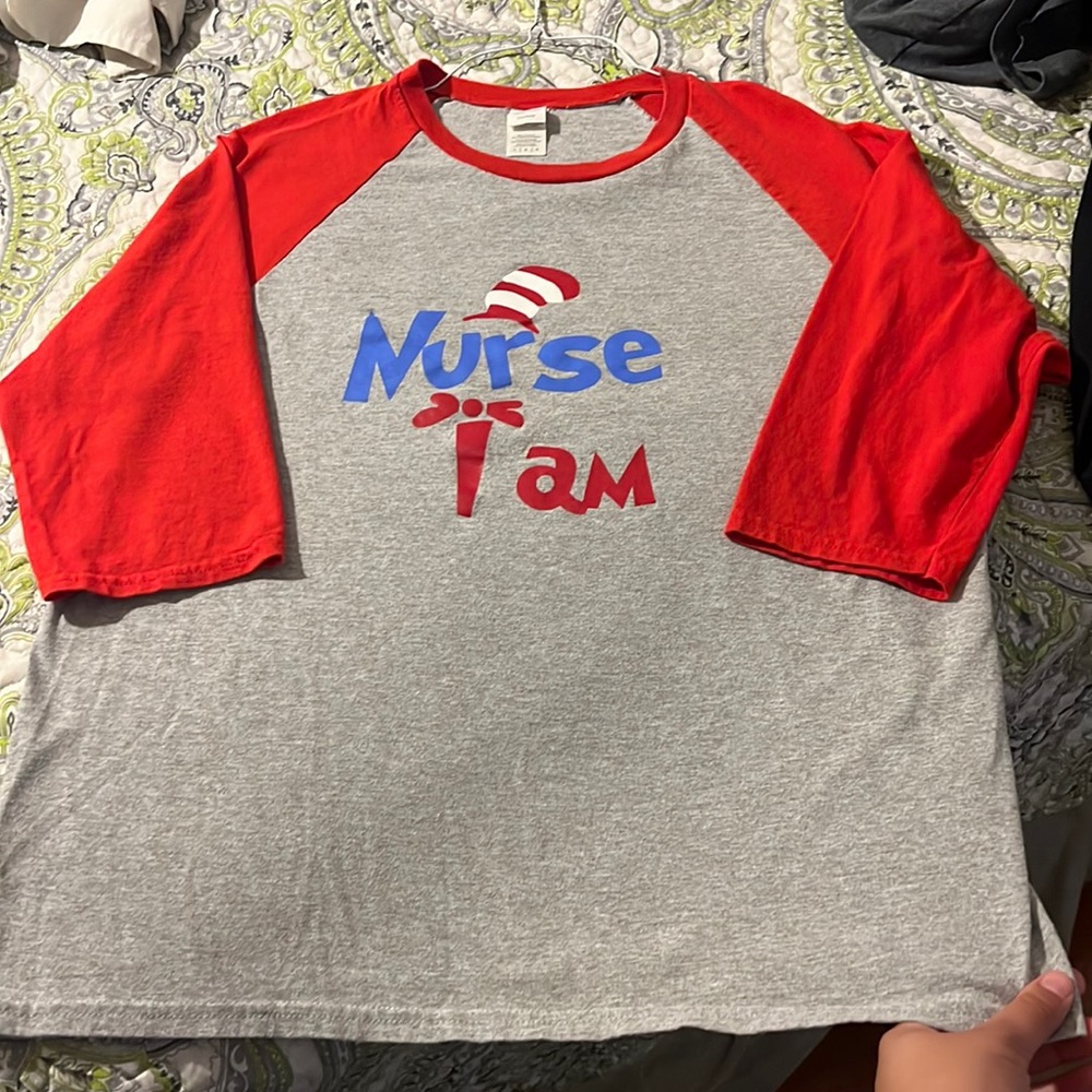 Dr Seuss “Nurse I am” shirt size Large 3/4 sleeve